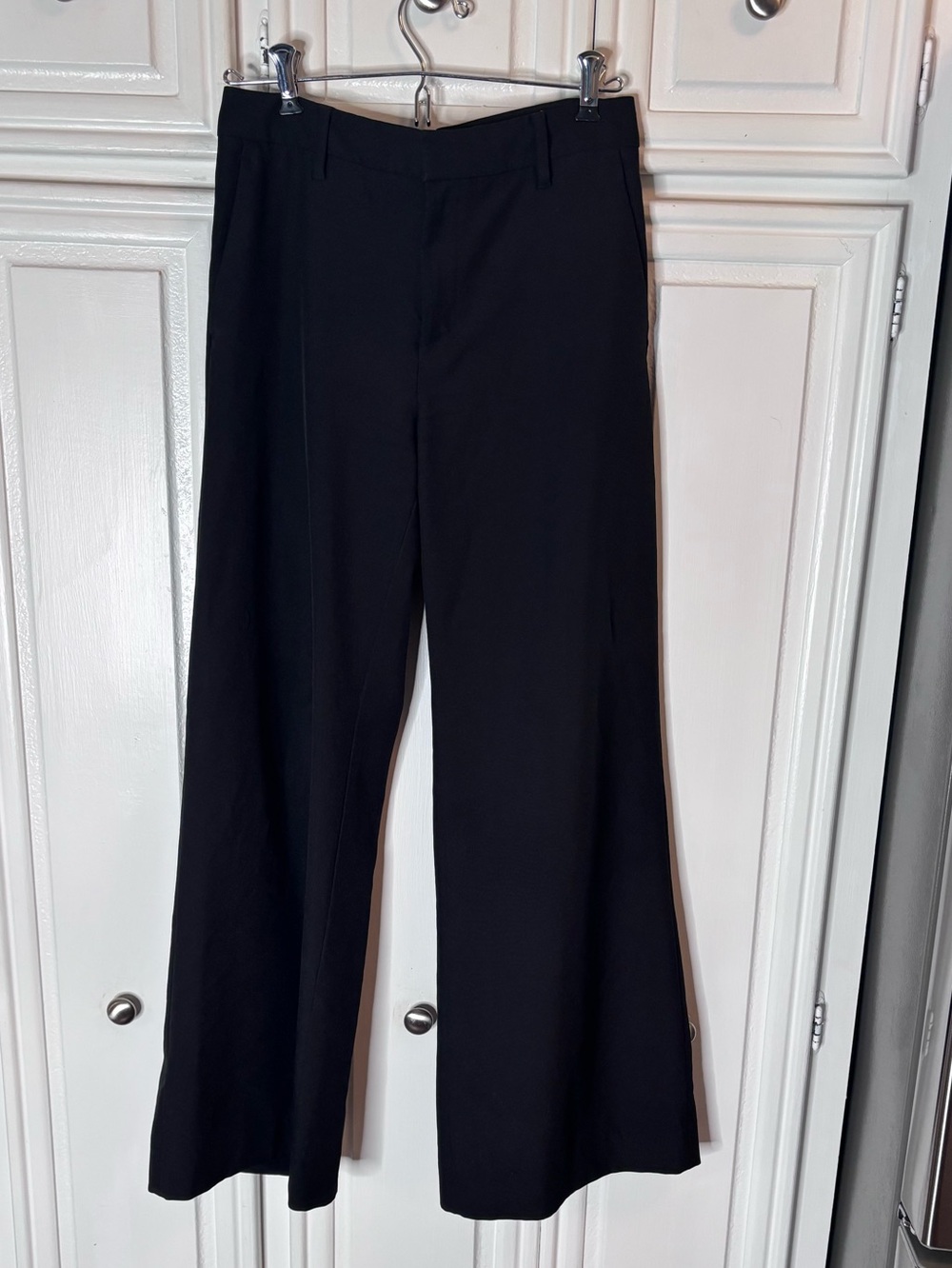 Banana Republic Wide Leg High Rise Pants Black 2P Petite